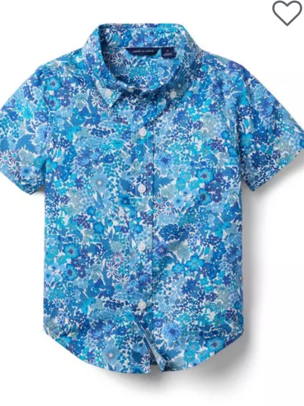 Janie and Jack Blue Floral Button-Front Shirt
